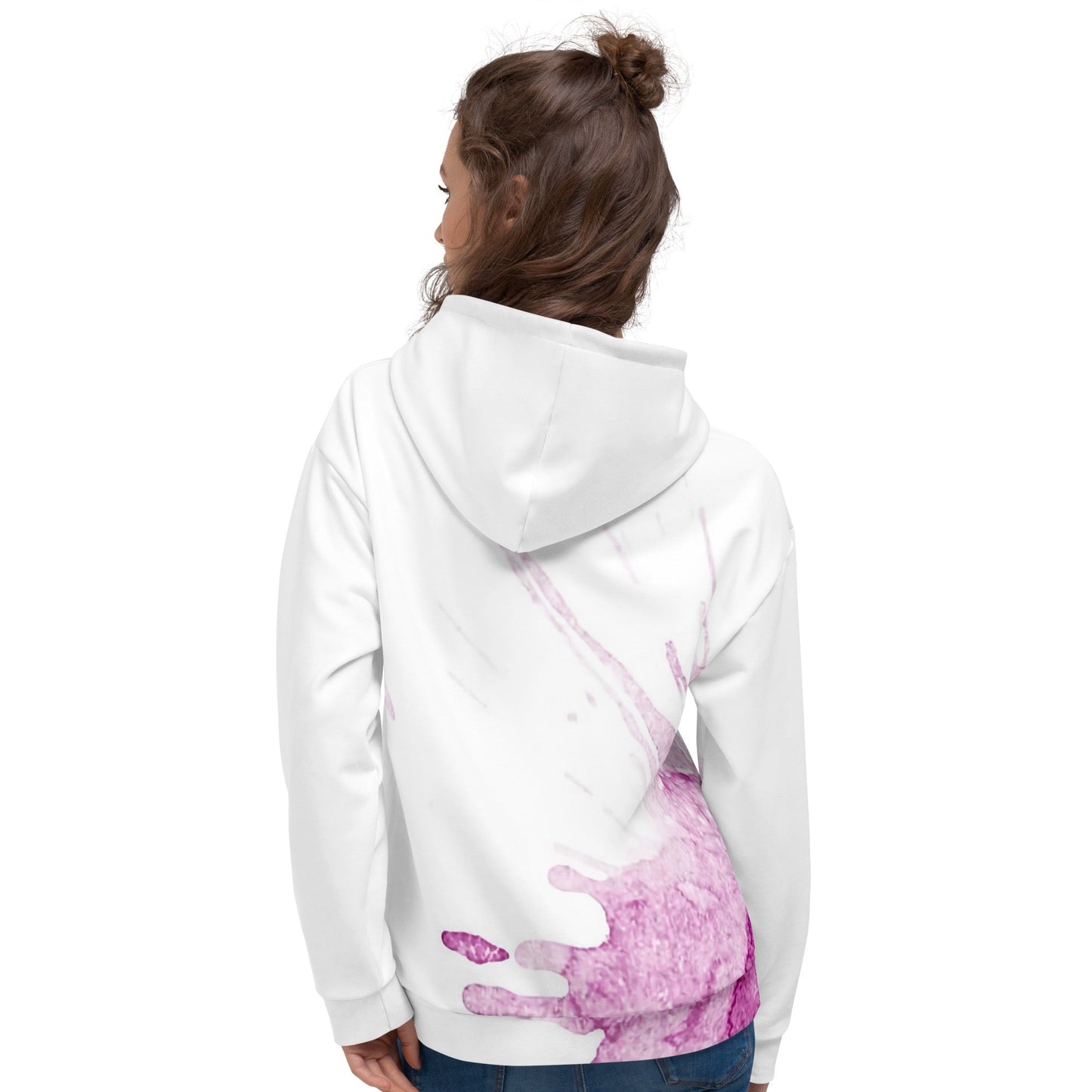 Watercolour Pink Splash - Unisex Hoodie