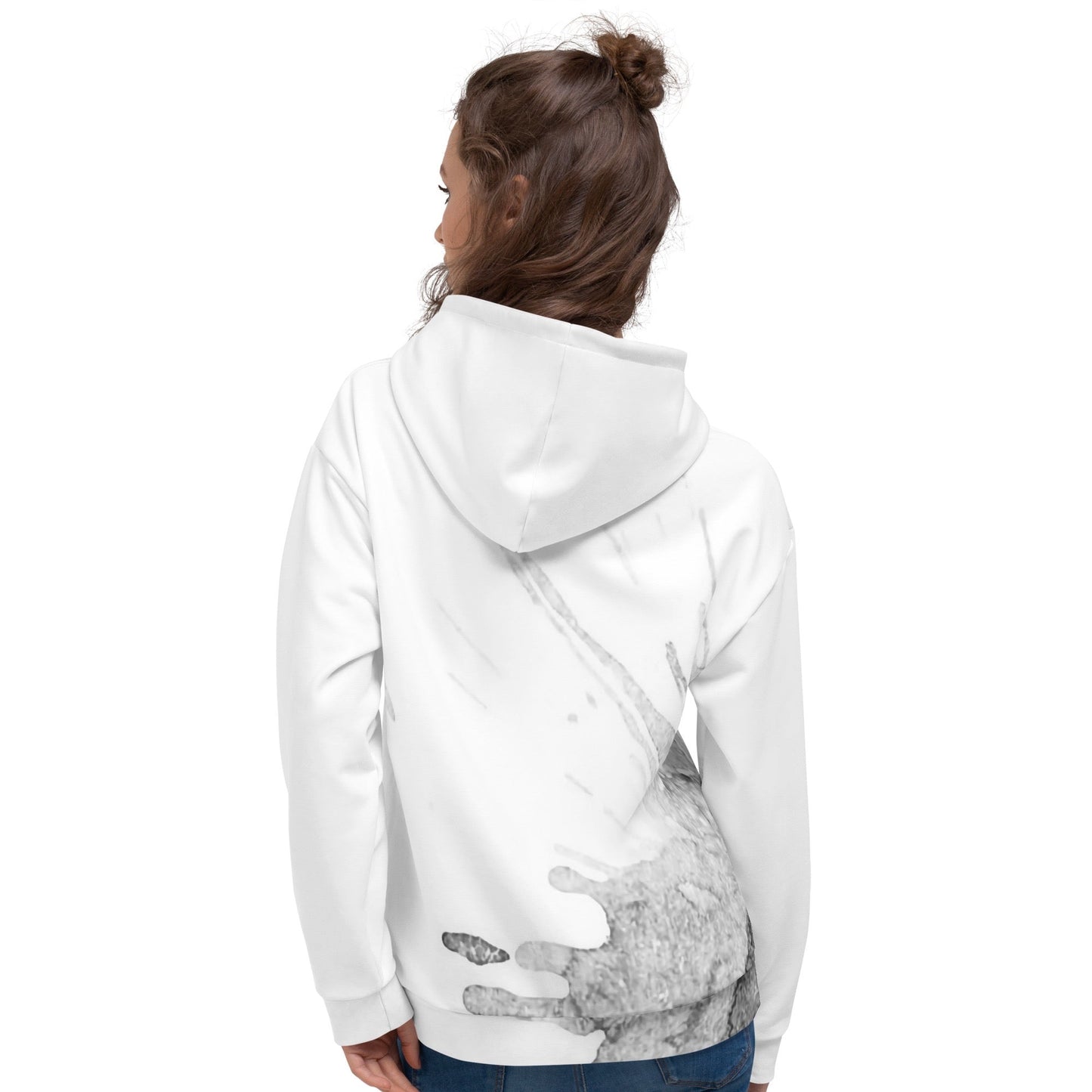 Watercolour Grey Splash - Unisex Hoodie