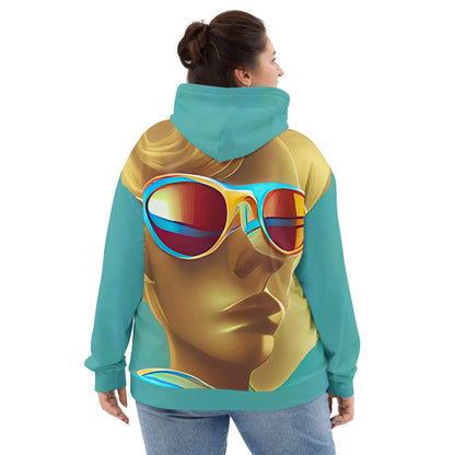 Retro Cool Blue - Womens Hoodie
