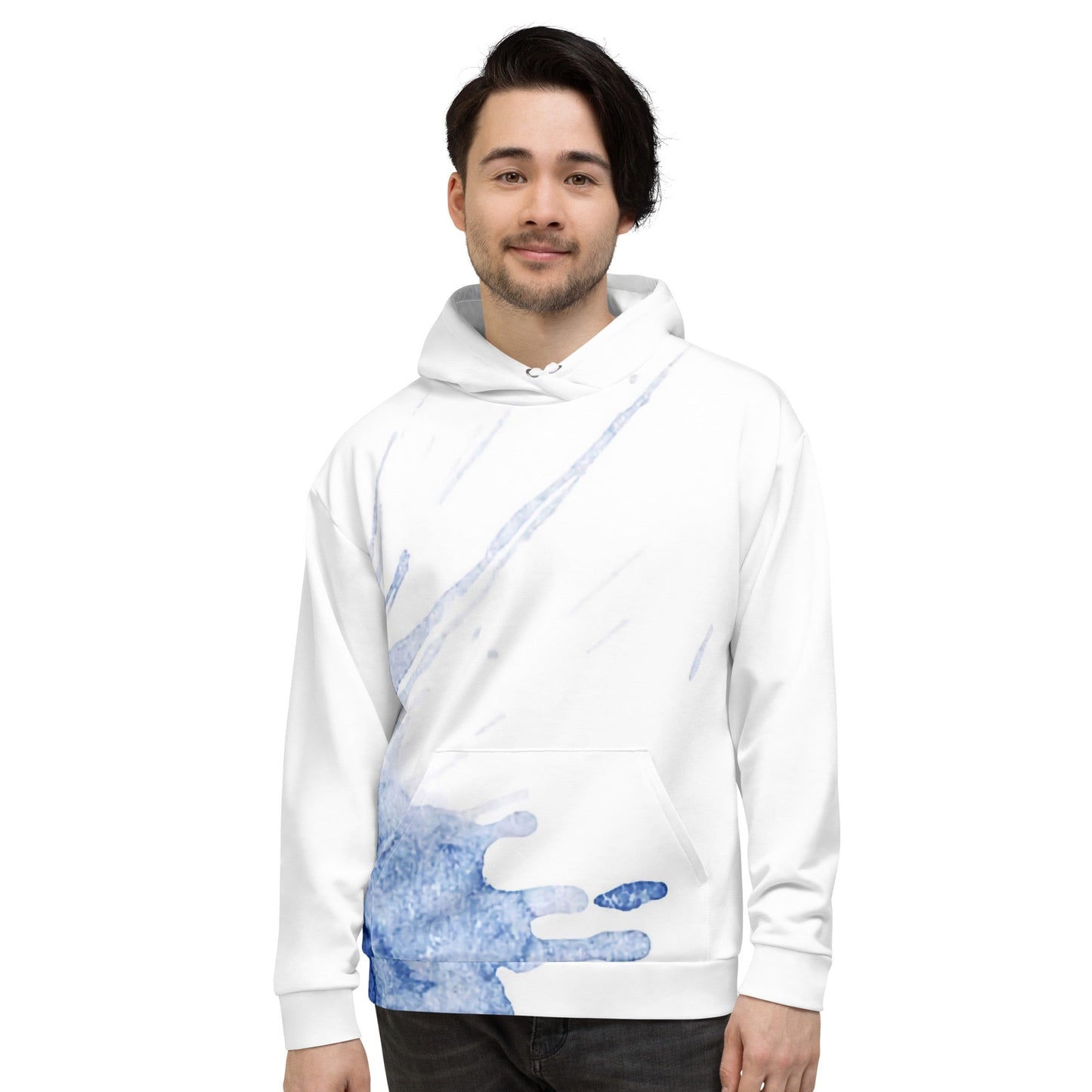 Watercolour Blue Splash - Unisex Hoodie