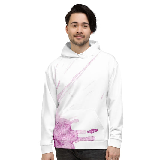 Watercolour Pink Splash - Unisex Hoodie