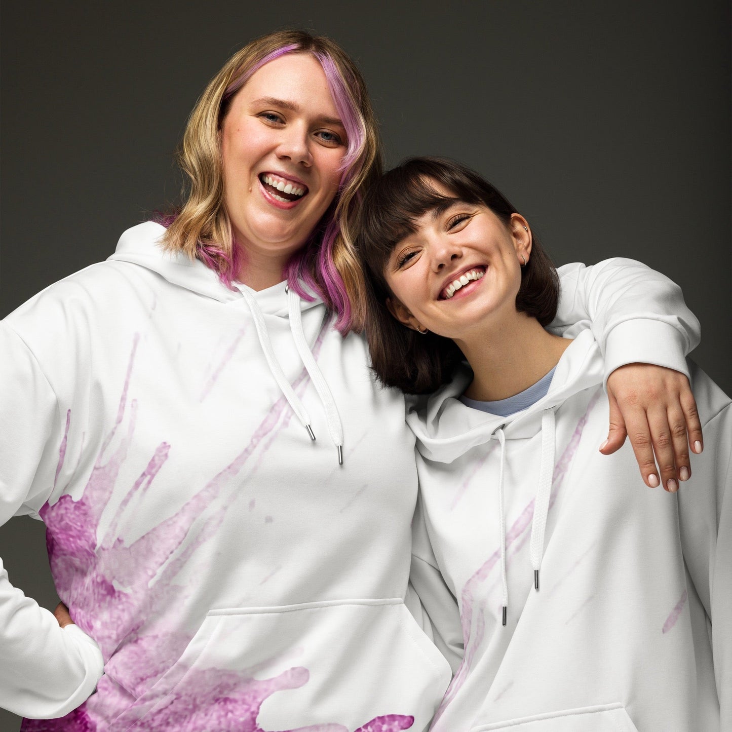 Watercolour Pink Splash - Unisex Hoodie