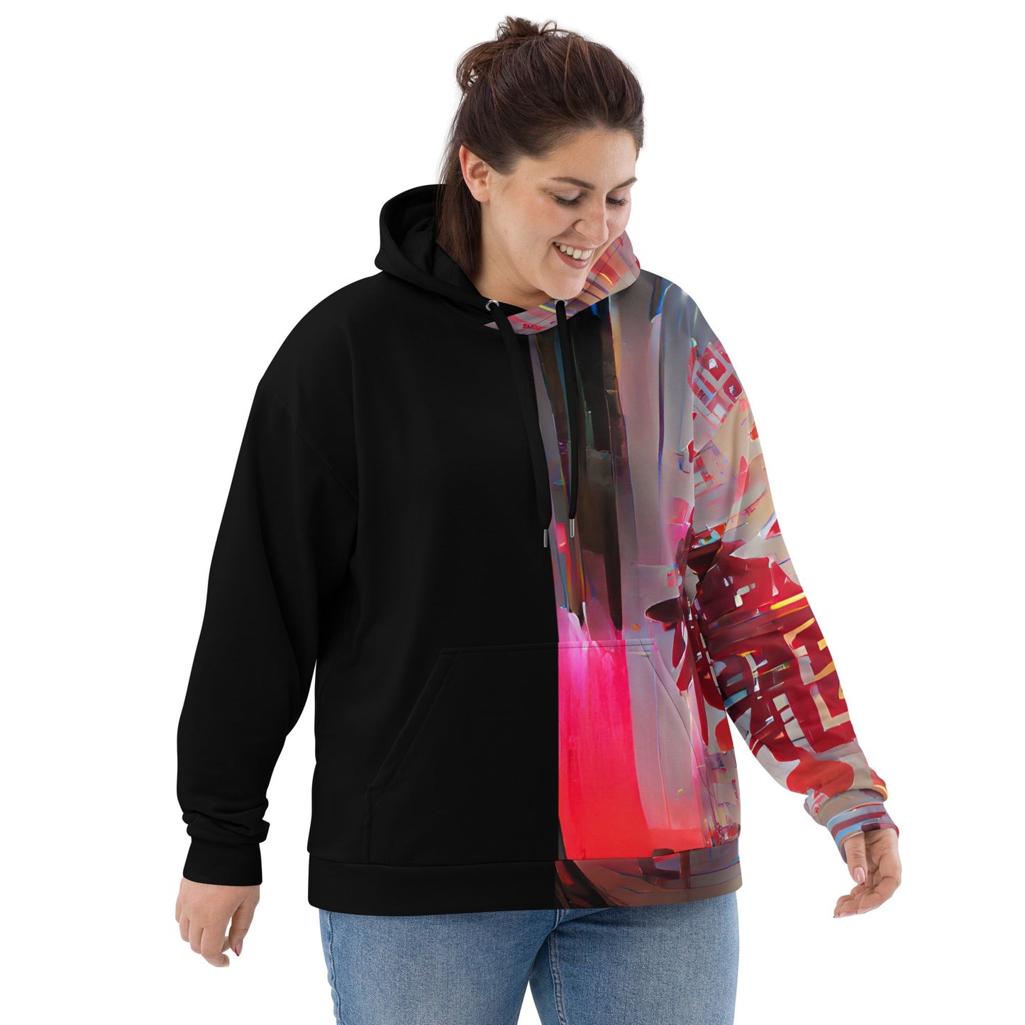 Half Black Half Báijiǔ - Unisex Hoodie