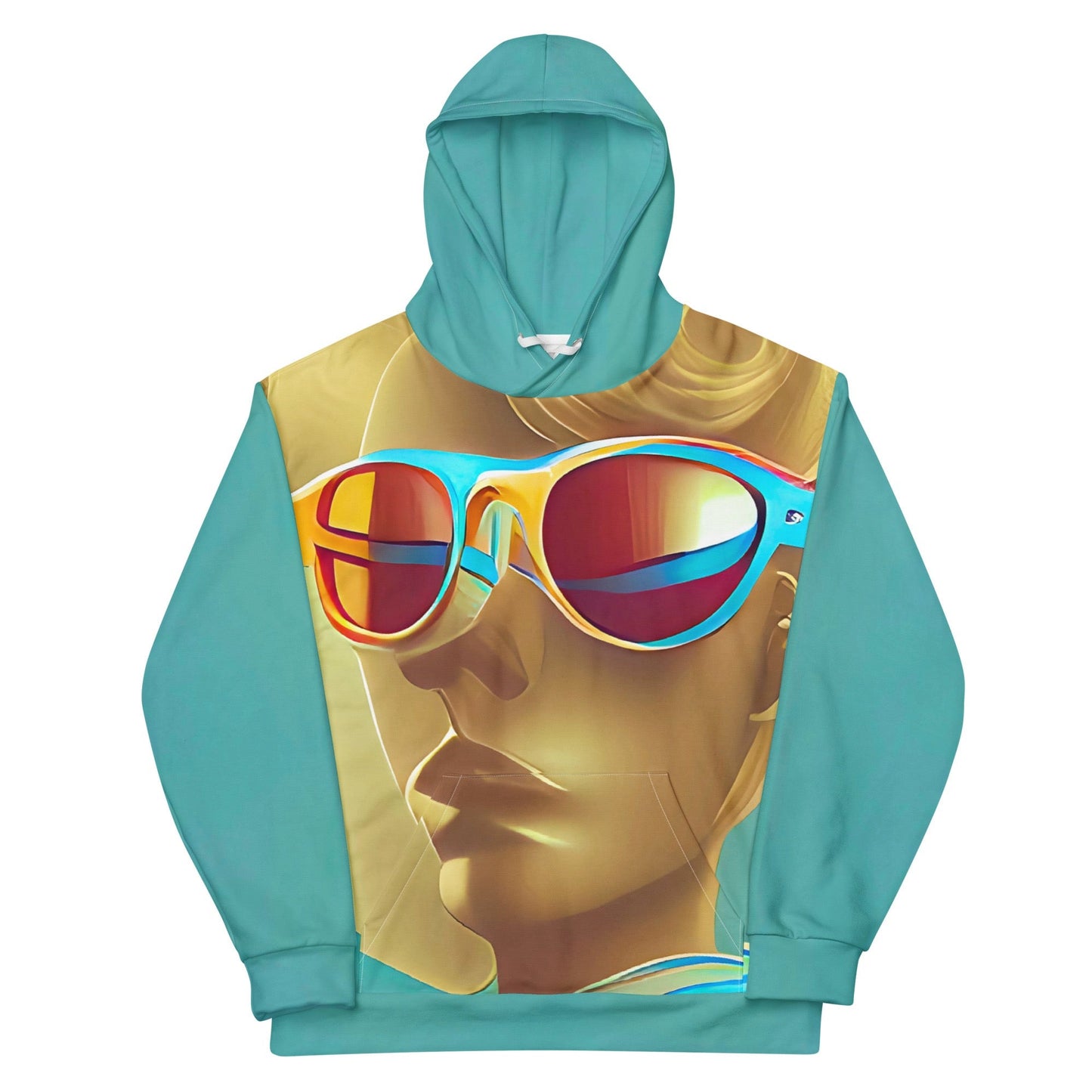 Retro Cool Blue - Womens Hoodie