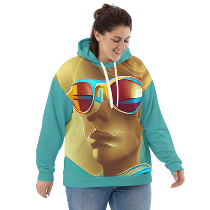 Retro Cool Blue - Womens Hoodie
