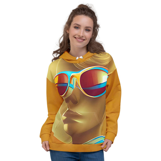 Retro Cool Orange - Womens Hoodie
