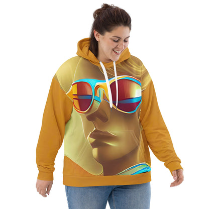 Retro Cool Orange - Womens Hoodie