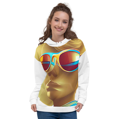 Retro Cool White - Womens Hoodie