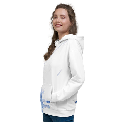 Watercolour Blue Splash - Unisex Hoodie