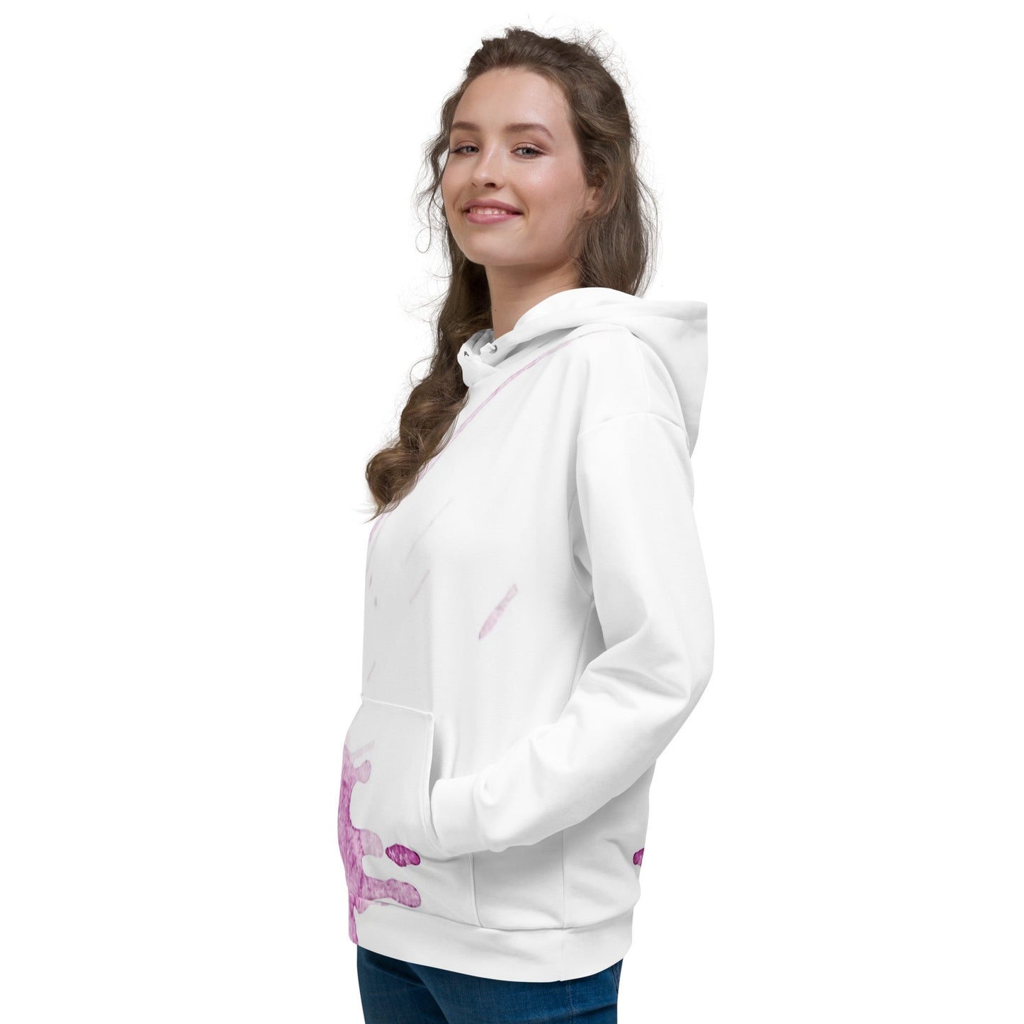 Watercolour Pink Splash - Unisex Hoodie