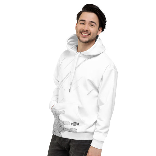 Watercolour Grey Splash - Unisex Hoodie
