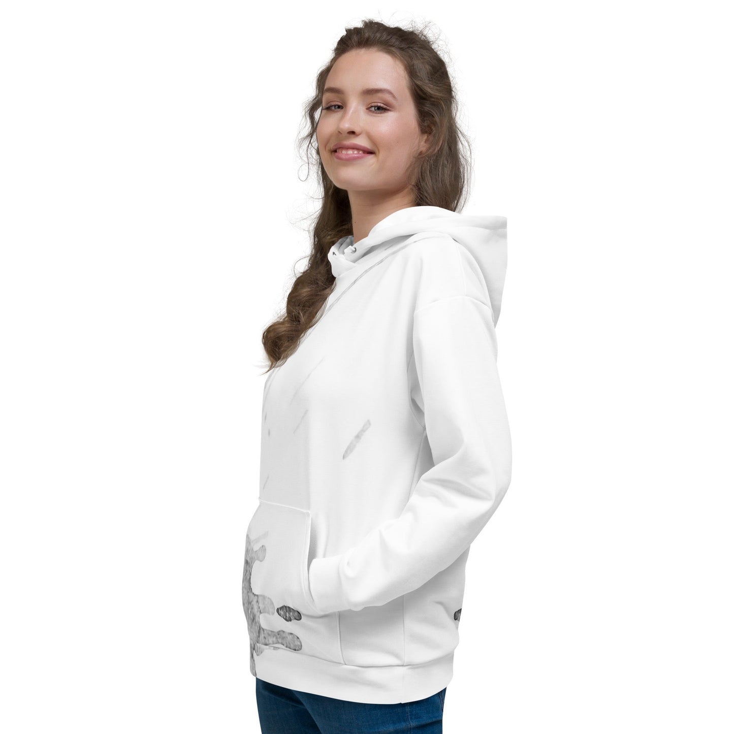 Watercolour Grey Splash - Unisex Hoodie