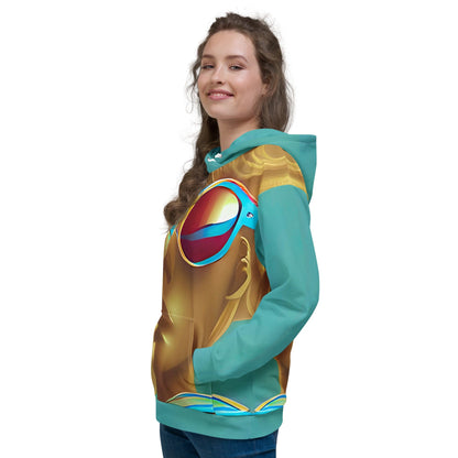 Retro Cool Blue - Womens Hoodie