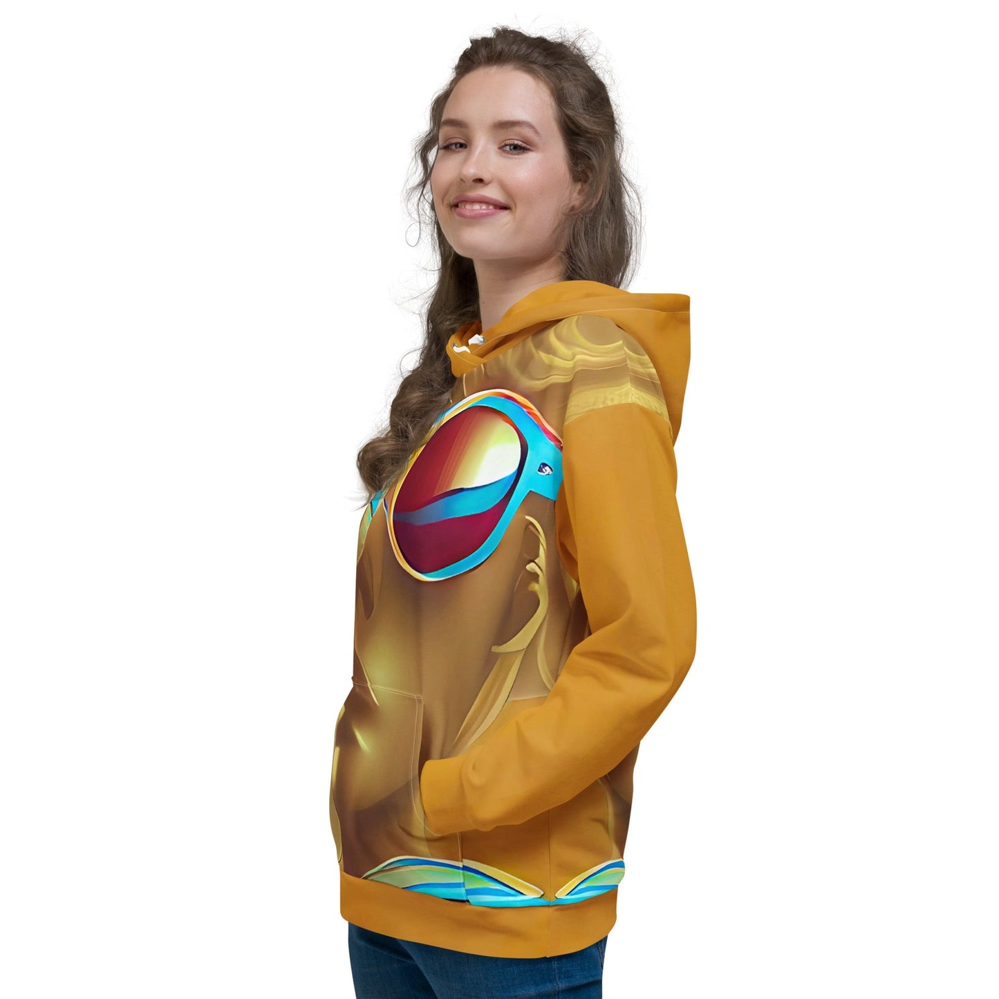 Retro Cool Orange - Womens Hoodie
