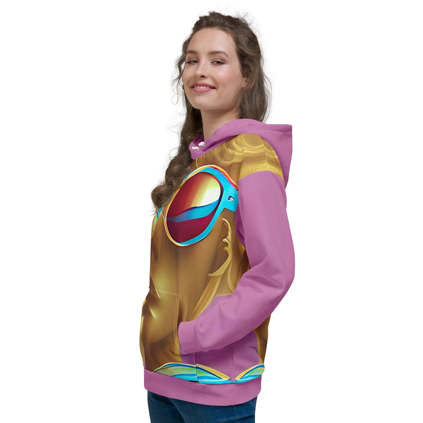 Retro Cool Pink - Womens Hoodie
