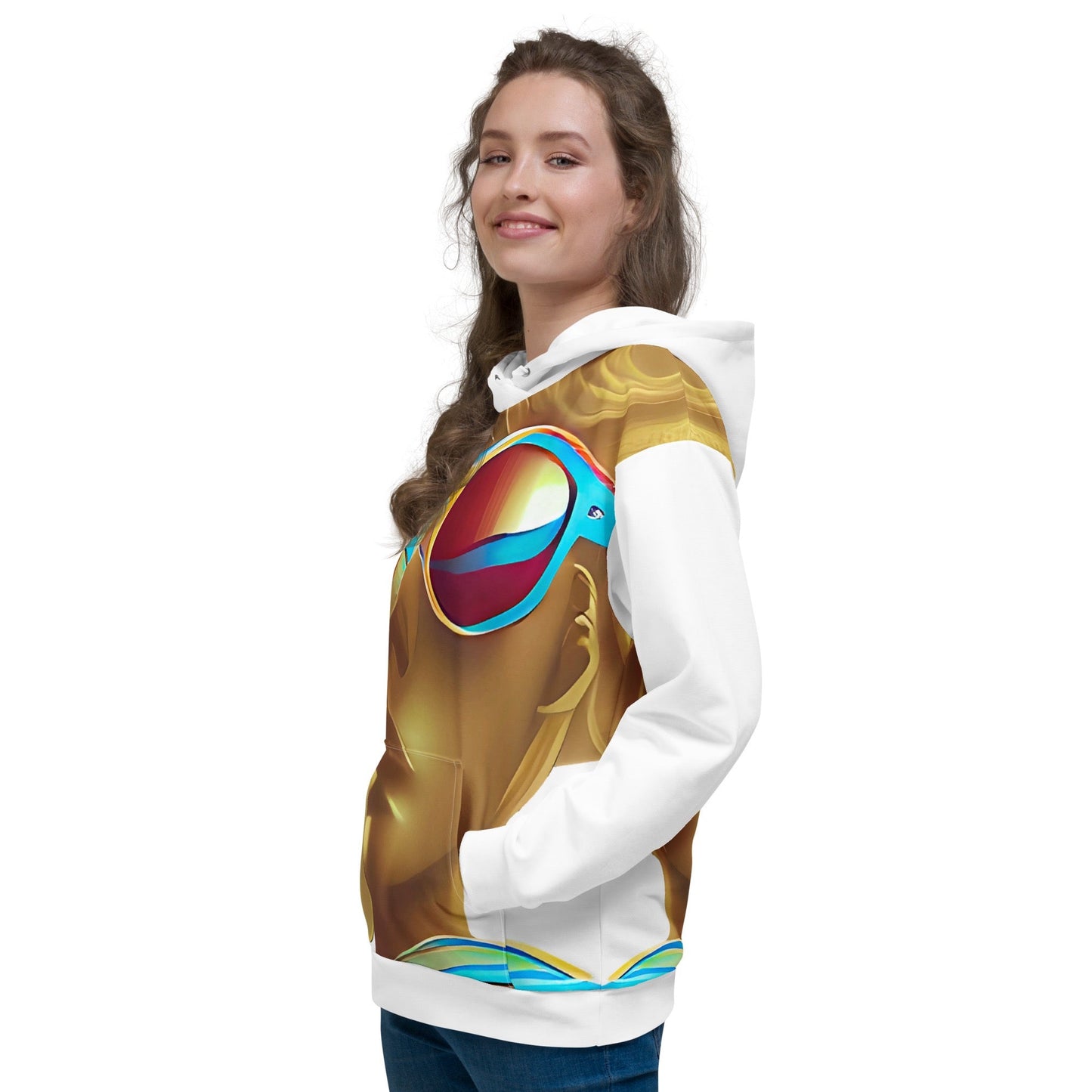 Retro Cool White - Womens Hoodie