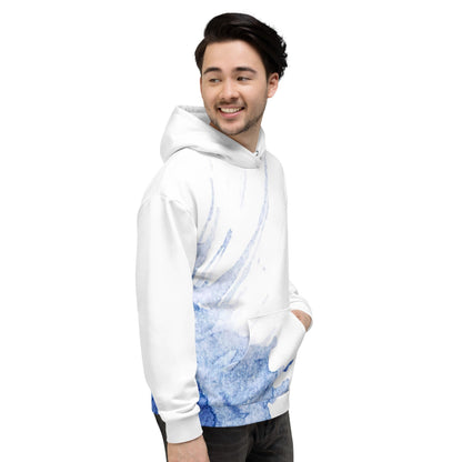 Watercolour Blue Splash - Unisex Hoodie