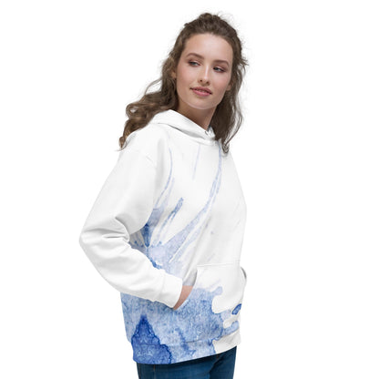 Watercolour Blue Splash - Unisex Hoodie