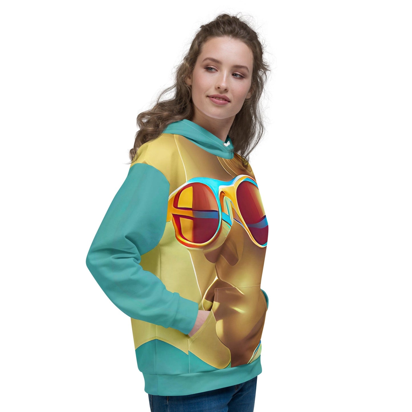 Retro Cool Blue - Womens Hoodie