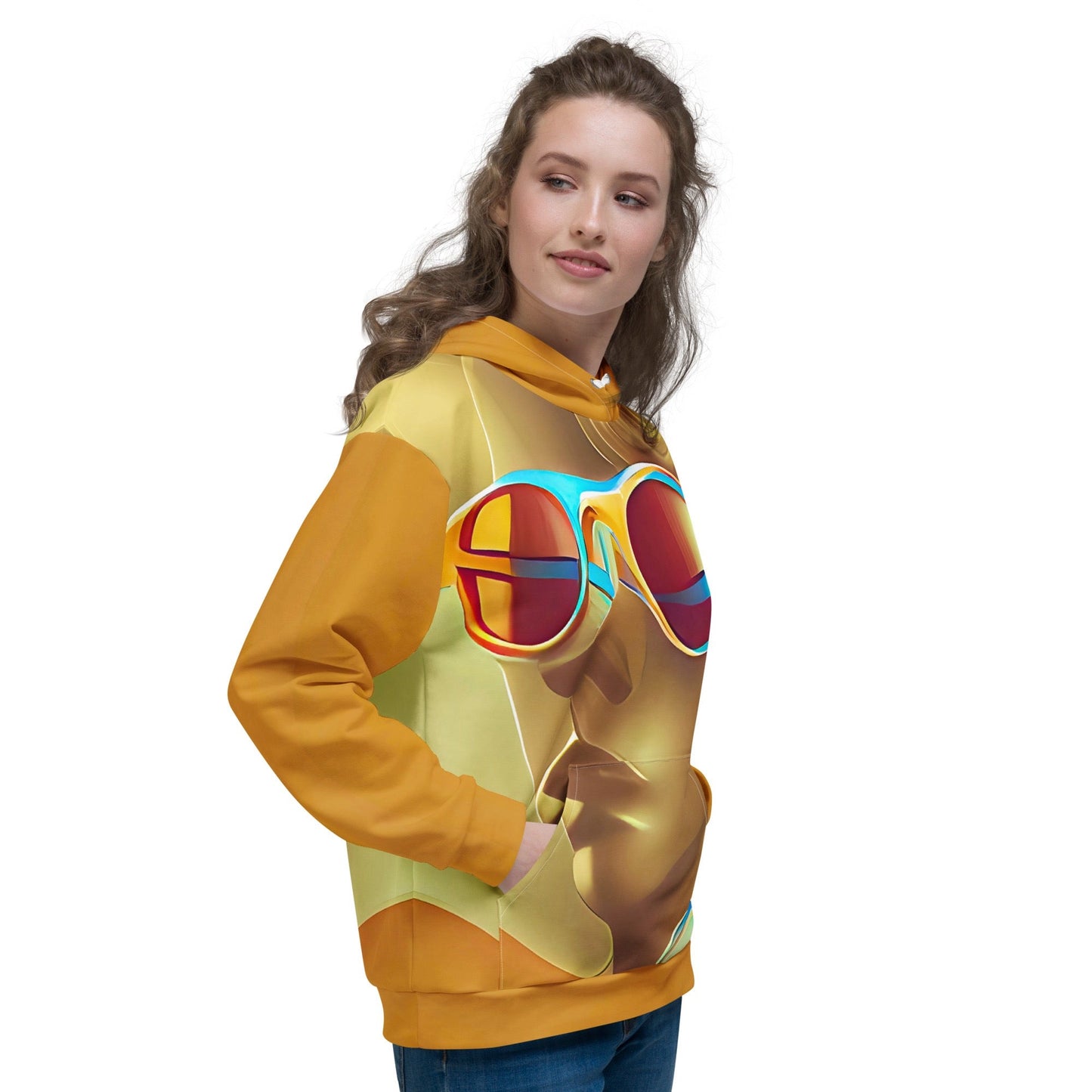 Retro Cool Orange - Womens Hoodie