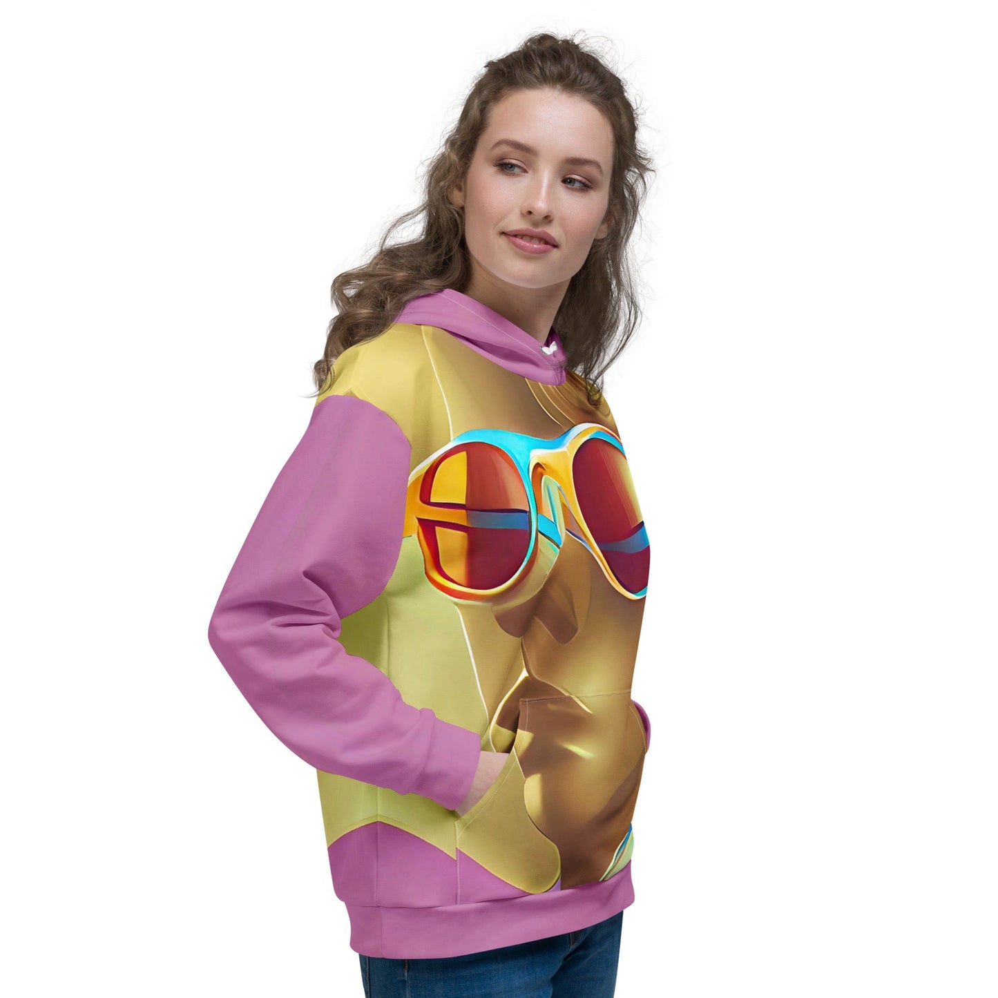 Retro Cool Pink - Womens Hoodie