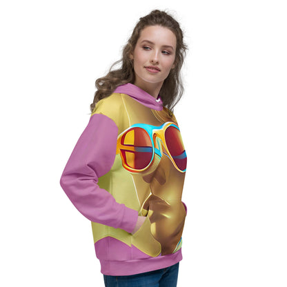 Retro Cool Pink - Womens Hoodie