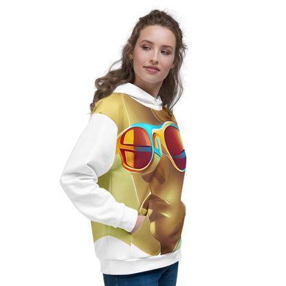 Retro Cool White - Womens Hoodie