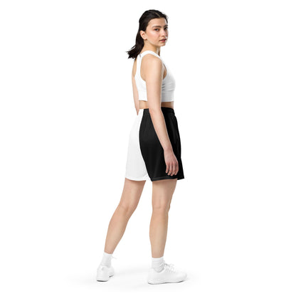 Half Black Half White - Unisex Mesh Shorts
