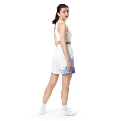 Watercolour Blue Splash - Unisex Mesh Shorts
