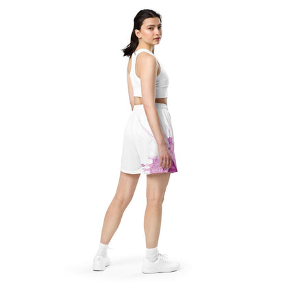 Watercolour Pink Splash - Unisex Mesh Shorts