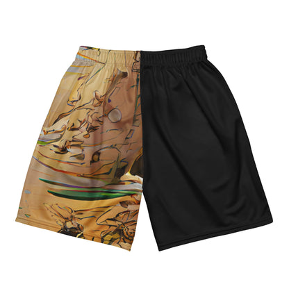 Half Black Half Gāolàng - Unisex Mesh Shorts
