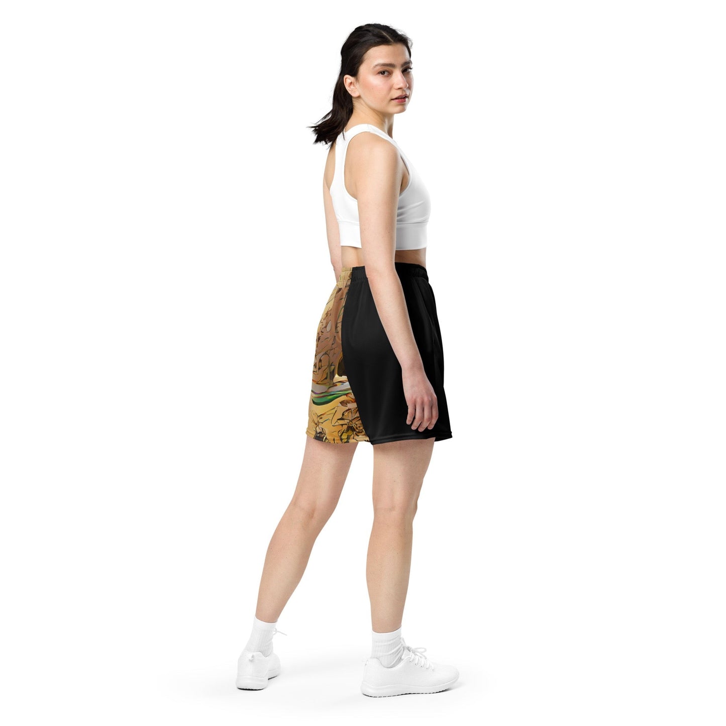 Half Black Half Gāolàng - Unisex Mesh Shorts