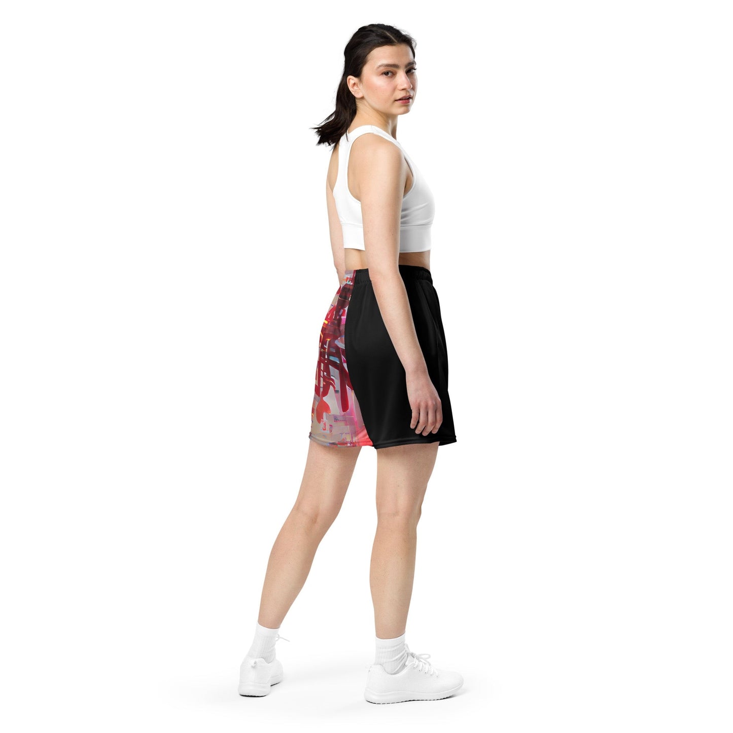 Half Black Half Báijiǔ - Unisex Mesh Shorts