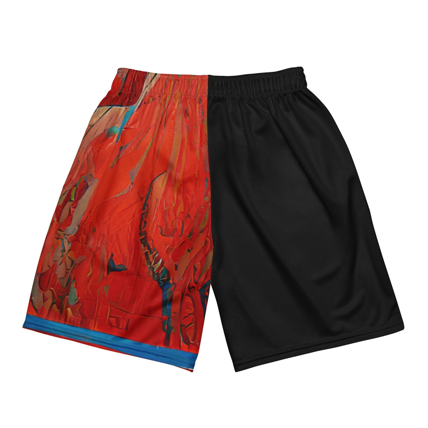 Half Black Half Hónghǎi - Unisex Mesh Shorts