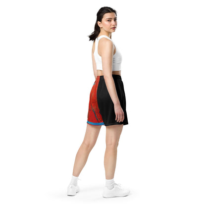 Half Black Half Hónghǎi - Unisex Mesh Shorts