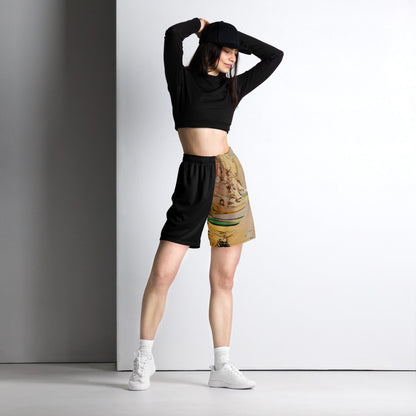 Half Black Half Gāolàng - Unisex Mesh Shorts