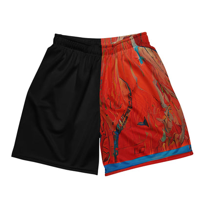 Half Black Half Hónghǎi - Unisex Mesh Shorts