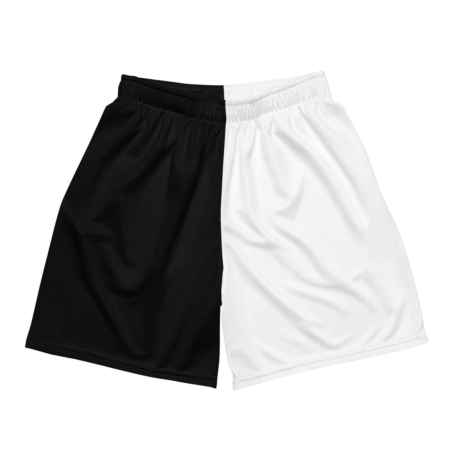 Half Black Half White - Unisex Mesh Shorts