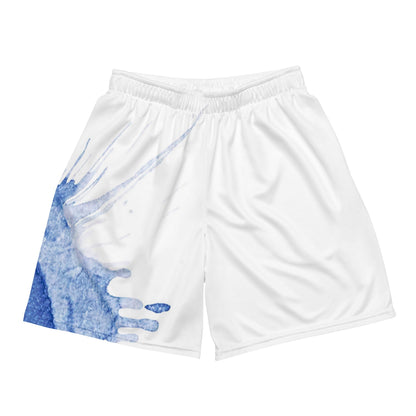 Watercolour Blue Splash - Unisex Mesh Shorts