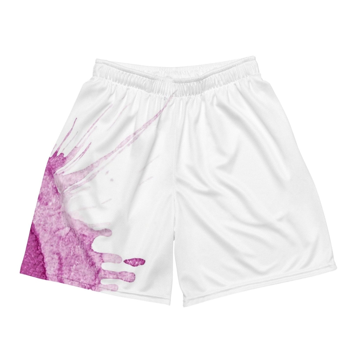 Watercolour Pink Splash - Unisex Mesh Shorts