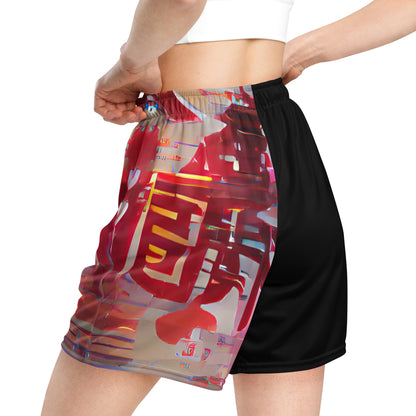 Half Black Half Báijiǔ - Unisex Mesh Shorts