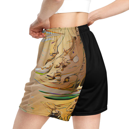 Half Black Half Gāolàng - Unisex Mesh Shorts