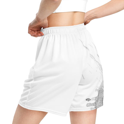 Watercolour Grey Splash - Unisex Mesh Shorts