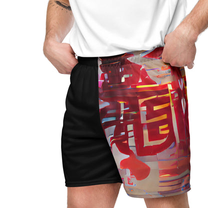 Half Black Half Báijiǔ - Unisex Mesh Shorts