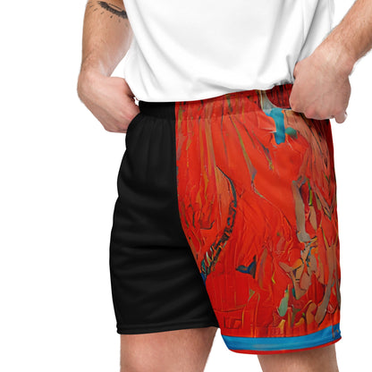 Half Black Half Hónghǎi - Unisex Mesh Shorts
