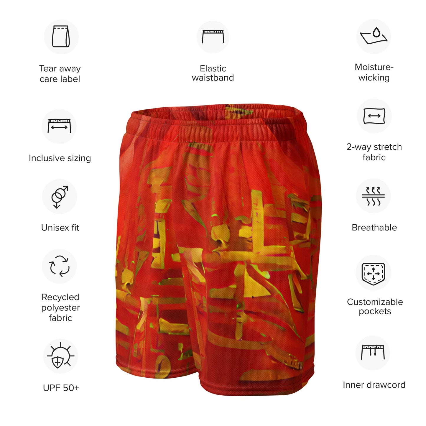 Qízhì - Unisex Mesh Shorts - iSAW Company