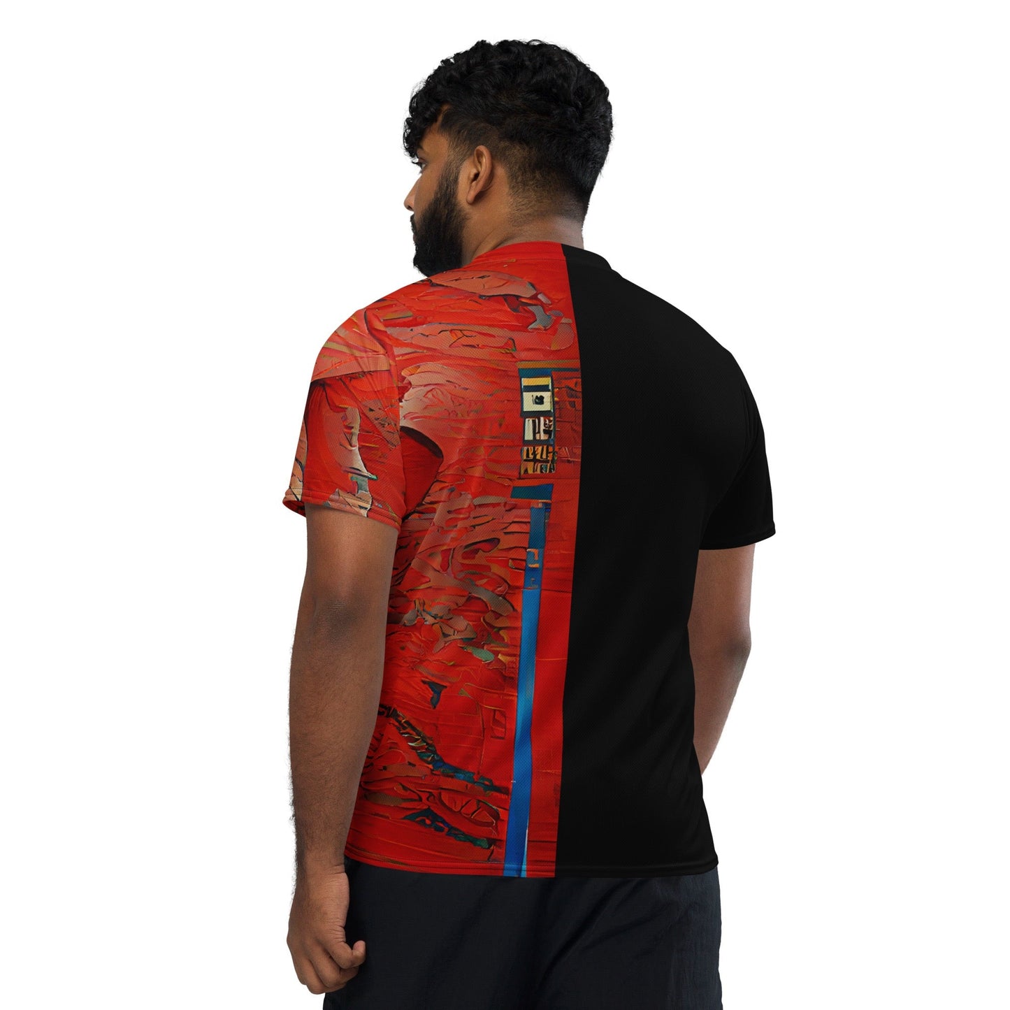 Half Black Half Hónghǎi - Unisex Sports Jersey