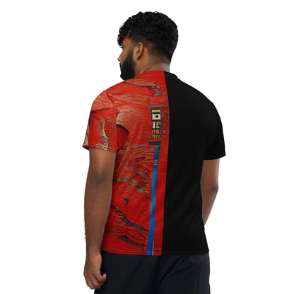 Half Black Half Hónghǎi - Unisex Sports Jersey