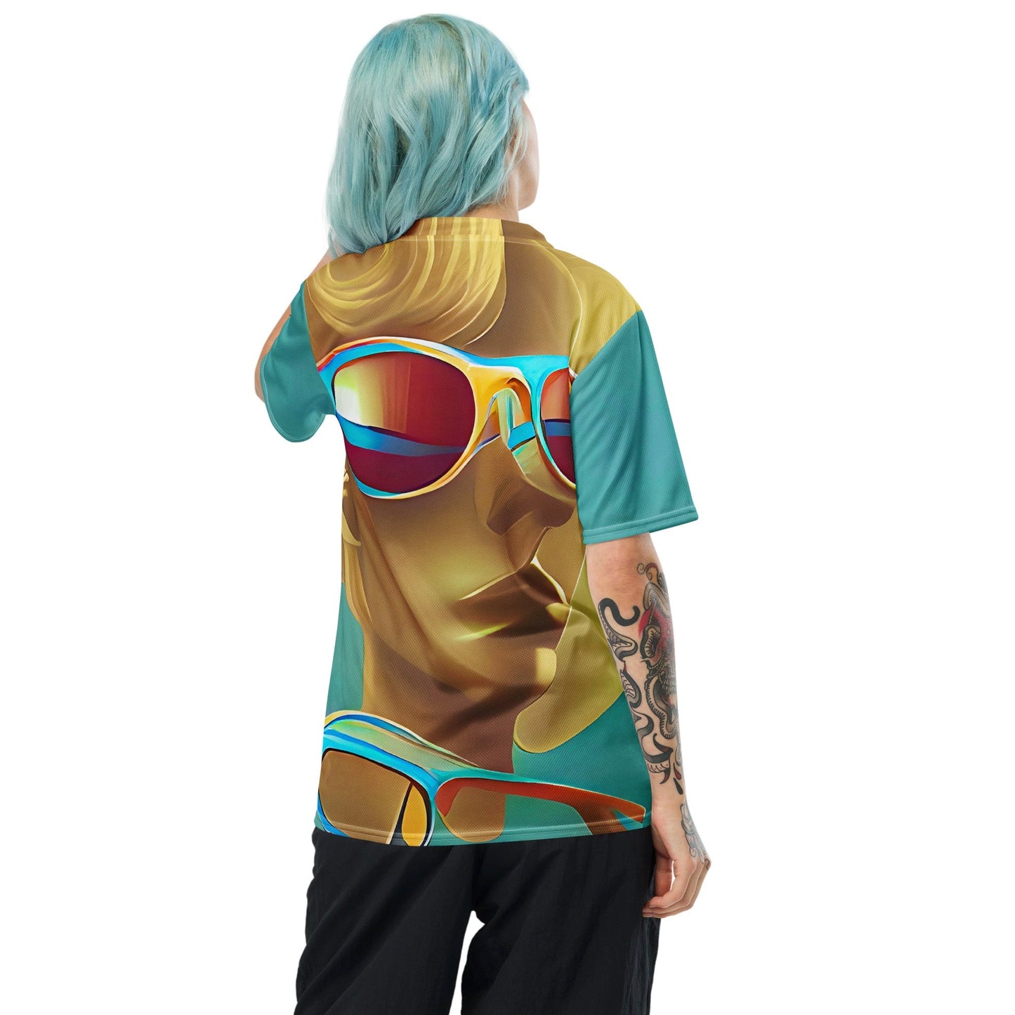 Retro Cool Blue - Womens Sports Jersey