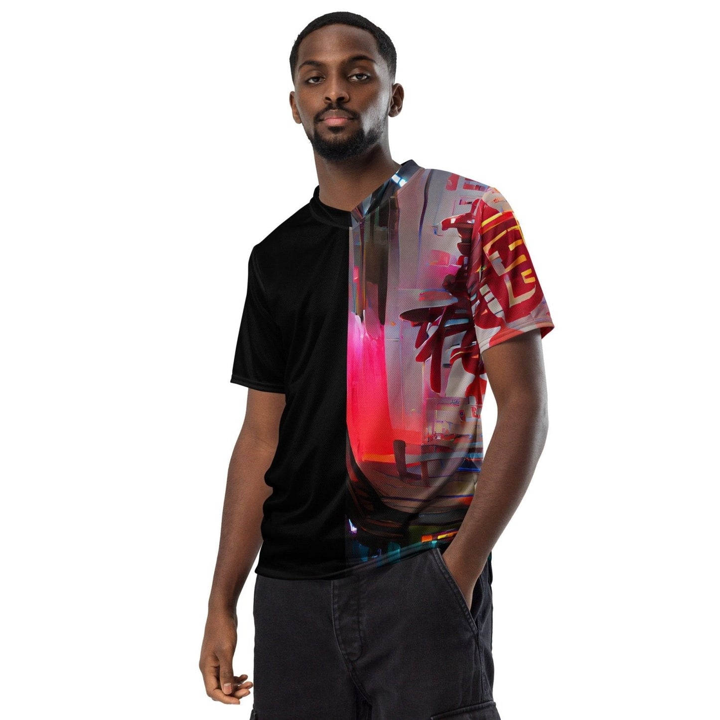 Half Black Half Báijiǔ - Unisex Sports Jersey